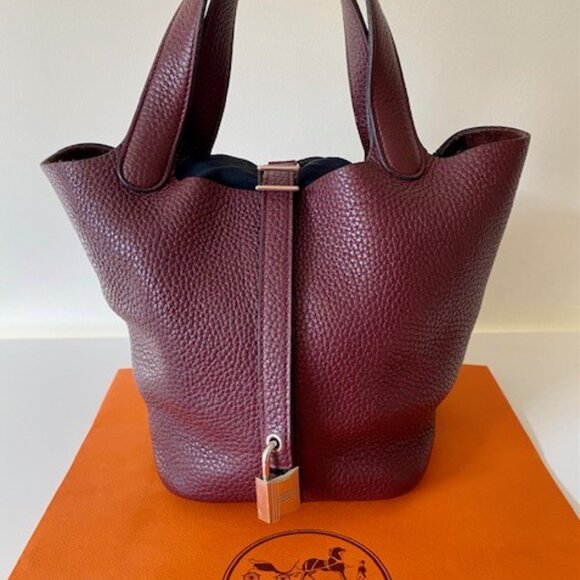 HERMES Picotin 18 / Bordeaux Clemence leather - Picture 3 of 16